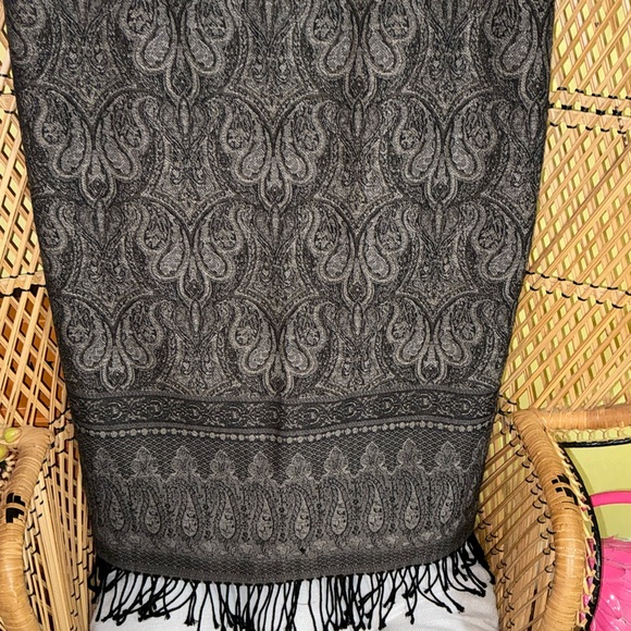 Vintage Talbots Paisley Boho Wool Midi Skirt Size 18 - Picture 10 of 12